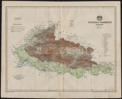 1897 Pozsega Vármegye Térképe, Tervezte: Gönczy Pál, Kiadja: Posner Károly és Fia Térképészeti Műintézete, Szakadással,  - Other & Unclassified