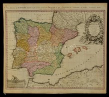 1720  Spanyolországés Portugália Térképe. Johann Baptist Homann: Regnorum Hispaniae Et Portugalliae Tabula Generalis. Sz - Other & Unclassified