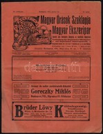 1913 Magyar Órások Szaklapja és Magyar ékszeripar. XV. évf. 12. Sz., 1913. Jun. 15. Szerk.: Nagy László. Papírkötés, Az  - Unclassified