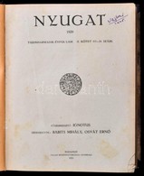 1920 A Nyugat 2. Félév Lapszámai, Egybekötve, Félvászon Kötésben, érdekes írásokkal, Dr. Geréb Lajos (?-?) Ex Libris-éve - Non Classés