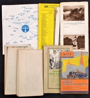 1924-1967 Vegyes Osztrák Idegenforgalmi Kiadványok, és Térképek, 9 Db. Változó állapotban, Közte Szakadozottakkal. - Unclassified