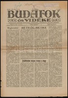 1931 Budafok és Vidéke. VI. évf. 17.,20 Számok, 1931. Május 2., 23. Szerk.: Poós Rezső. Bp., Klein Mór-ny., 4+4 P. Válto - Unclassified
