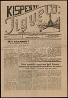1932 A Kispesti Figyelő C. újság Induló Száma - Unclassified