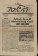 1932 Az Est Politikai Napilap 23. évf. 232. Száma, Címlapon Klebelsberg Kunó Temetésével - Unclassified