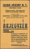1935 Izsák József Rt. Vegyészeti Gyár árjegyzéke, 24p - Non Classés