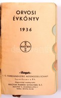 1936 Orvosi évkönyv, Bp., Magyar Pharma Gyógyáru, Kissé Kopott Bőrkötésben - Unclassified