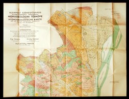 1939 Budapest Székesfőváros Dunajobbparti Részének Hydrogológiai Térképe. Hydrogeologische Karte Des Am Rechten Donauufe - Non Classés