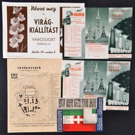 1939 A BNV-vel Kapcsolatos Reklámok. Térkép, Nyomtatványok. Össz 4 Db - Non Classés
