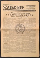 1949 Szabad Nép. MDP Központi Lapja. VII. évf. 182. 1949. Aug. 7. Benne: Magyar Népköztársaság Alkotmányáról Szóló Törvé - Unclassified