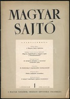 1955 A Magyar Sajtó, A Magyar Újságírók Országos Szövetségének Folyóirata I. évfolyam 1. Szám, 48p - Unclassified