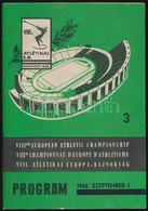 1966 A Budapesti VIII. Atlétikai Európa-Bajnokság Részletes Programismertető Füzete, 48p - Unclassified