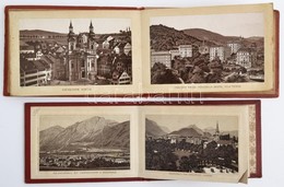 2 Db Régi Leporelló: Album Von Karlsbad, Bad Reichenhall Und Umgebung. Fekete-fehér Fotókkal Illusztrált. Festett, Illet - Unclassified