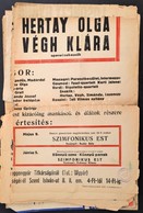 Cca 1930-1940 11 Db Színházi Plakát. Vegyes Méretben és állapotban - Autres & Non Classés