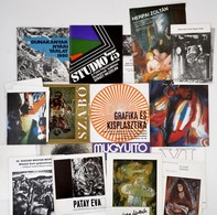 Nagy Vegyes Művészeti Katalógus Tétel, Közte Néhány Művészeti Folyóirat és Képeslap, Kb. 70-80 Db, Különféle Kiadásban,  - Unclassified
