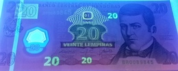 Honduras P95, 20 Lempira, José Diaz Del Valle / Old Palace, UNC 2008 POLYMER! - Honduras