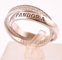 Ezüst(Ag) Pandora Gyűrű, Jelzett, Méret: 53, Bruttó: 4,4 G - Autres & Non Classés