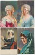 ** * 44 Db RÉGI Művészlap Hölgyekkel, Sok Stengel Litho / 44 Pre-1945 Art Motive Postcards With Ladies, Many Stengel Lit - Zonder Classificatie