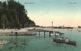 T2/T3 1912 Balatonfüred, Balaton Part, Csónakázók, Gőzhajó (fa) - Unclassified