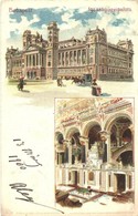 T2/T3 1900 Budapest V. Igazságügyi Palota, Belső. Kunstanstalt 'Kosmos' S. IX. Art Nouveau Litho (EK) - Non Classés