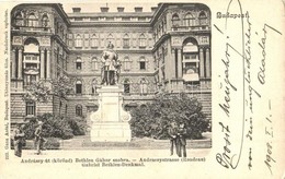 T4 1908 Budapest VI. Andrássy út (körönd), Bethlen Gábor Szobor. Ganz Antal 222. (vágott / Cut) - Non Classés