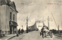 T2/T3 1913 Arad, Gróf Károlyi Gyula Híd, Automobilos Montázs / Bridge, Automobile Montage (EK) - Unclassified