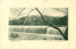 T3 1914 Boksánbánya, Németbogsán, Bocsa; Bründl Vízesés. W. L. Bp. 116. / Bründl Wasserfall / Waterfall (ragasztónyom /  - Unclassified