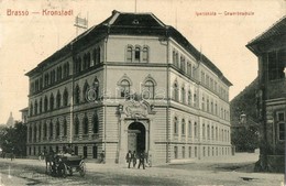 T2/T3 1917 Brassó, Kronstadt, Brasov; Gewerbeschule / Ipariskola. W. L. 123. / Industrial School + Stab. Der Kgl. Preuss - Zonder Classificatie