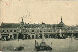 T2/T3 1908 Dés, Dej; Fő Tér, Kanyó Antal, Herskovits, Rehák Ágoston üzlete, Gyógyszertár. W. L. 383. / Main Square, Shop - Zonder Classificatie