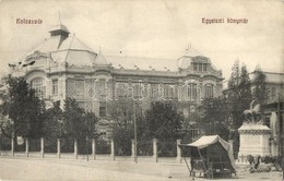 T2/T3 1911 Kolozsvár, Cluj; Egyetemi Könyvtár, Utcai árus Bódéja. Sámuel S. Sándor Kiadása / Library Of The University,  - Unclassified