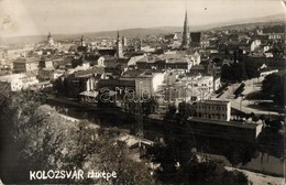 T2/T3 1940 Kolozsvár, Cluj; Látkép / General View. Photo + Kolozsvár Visszatért So. Stpl. + Szamosújvár Visszatért So. S - Unclassified