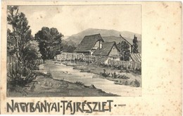 ** T2/T3 Nagybánya, Baia Mare; Tájrészlet / Art Postcard S: Balyer Gy. (fl) - Unclassified