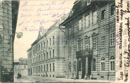 * T2/T3 1902 Nagyszeben, Hermannstadt, Sibiu; Magy. áll. Főgimnázium és Evangélikus Püspök Háza / Grammar School And Bis - Unclassified