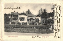 T2/T3 1905 Bártfa, Bártfafürdő, Bardejovské Kúpele, Bardiov; Kaczvinszky Villa. Kiadja Eschwig Ede, Hajts Kornél Felvéte - Zonder Classificatie