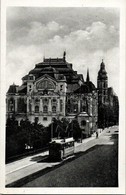 T1/T2 Kassa, Kosice; Színház, Dóm, Villamos / Theater And Cathedral, Tram + 1938 Kassa Visszatért So. Stpl. - Zonder Classificatie
