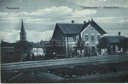 T2 1916 Pancsova, Pancevo; Vasútállomás. Kiadja Horovitz / Bahnstation, Bahnhof / Railway Station - Zonder Classificatie