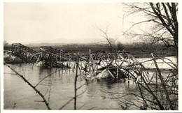 ** T2 1941 Alsólendva, Lendava; Muraszerdahelyi Felrobbantott Híd, Balkányi Ernő Kiadása / Destroyed Bridge In Mursko Sr - Non Classés