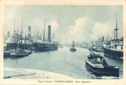 ** T1 Buenos Aires, Dique Tercero / Third Dam, Steamships, Port - Sin Clasificación