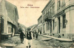 * T3 1908 Zenica, Carina Ulica / Kaiserstrasse / Street View, Shop Of Breznik & Podmenik, Folklore. W. L. Bp. 4871. (EK) - Sin Clasificación