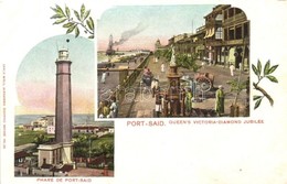 ** T1/T2 Port Said, Queen Victoria's Diamond Jubilee, Art Nouveau; Carlo Mieli No. 28 - Zonder Classificatie