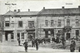 T2 Nowy Sacz, Neu Sandez, Újszandec; Grodzka / Street View With Pharmacy, Shop Of Simon Pflaster And Hairdresser - Unclassified