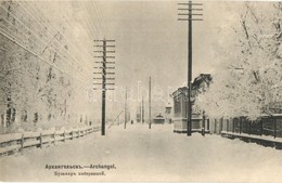 ** T2 Arkhangelsk, Archangelsk, Archangel; Bulvar Naberezhnoy / Street View In Winter. Phototypie Scherer, Nabholz & Co. - Zonder Classificatie