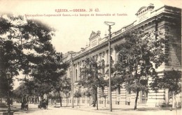 ** T2 Odessa, La Banque De Bessarabie Et Tauride / Bank, Street View. Phototypie Scherer, Nabholz & Co. - Non Classés