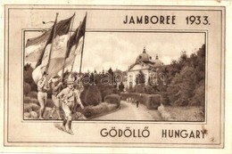 T2/T3 1933 Gödöllő, Cserkész Jamboree / International Scouting Jamboree In Hungary, Boy Scouts With Flags + 1933 Gödöllő - Zonder Classificatie