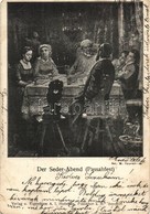 T3 1902 Der Seder-Abend (Passahfest). Verlag A. I. Hoffmann / Pészah, Széder Este / Passover Seder. Pesach. Jewish Famil - Zonder Classificatie