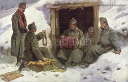 ** T1/T2 Húsvét A Táborban / WWI Austro-Hungarian K.u.K. Military Art Postcard, Easter At The Field Camp. A.F.W. II/2. N - Zonder Classificatie