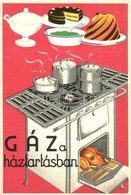 ** T2 Gáz A Háztartásban. Seidner Litográfia / Hungarian Gas Advertisment - Non Classés