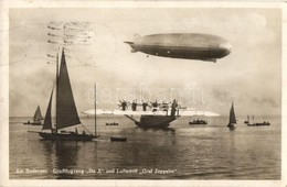 T2/T3 1930 Am Bodensee. Großflugzeug 'Do X' Und Luftschiff 'Graf Zeppelin' / Dornier 'Do X' Flying Boat And LZ 127 Graf  - Sin Clasificación