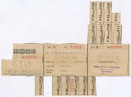 Svédország 1945. Élelmiszerjegyek?, A Tulajdonos Adataival.
Sweden 1945. Ration Coupons?, With The ID Of The Owner. - Zonder Classificatie