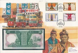 Hongkong 1986. 10$ Borítékban, Alkalmi Bélyeggel és Bélyegzésekkel T:I
Hong Kong 1986. 10 Dollars In Envelope With Stamp - Zonder Classificatie