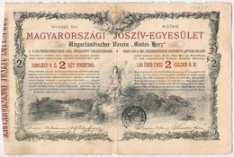 Budapest 1888. 'Magyarországi Jószív-Egyesület' Sorsjegykölcsön 2Ft-ról, Szárazpecséttel, Bélyegzéssel T:II,II- - Sin Clasificación